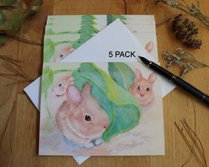 Cute set of baby bunny note cards printed from my original hand-painted watercolor.  Perfect for Easter greetings or any time.
