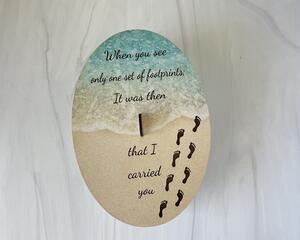 memory box, keepsake box, footprints in the sand, gift box