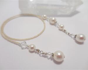 Beaded Bookmark - Crystal Pearl