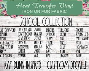 rae dunn school shirt decals