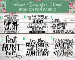 custom aunt shirt decals