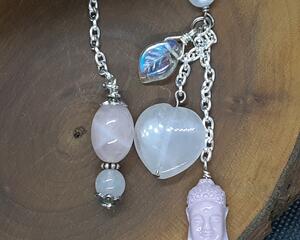 Rose quartz pendulum