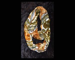Circular Rayon Infinity Scarf - Earth-toned Geode
