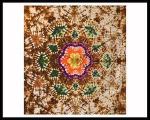 Tie Dye 100% Cotton Shower Curtain - Mandala/Flower