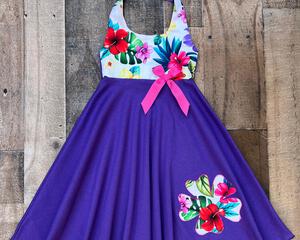 Purple 
Hawaiian Luau Dress