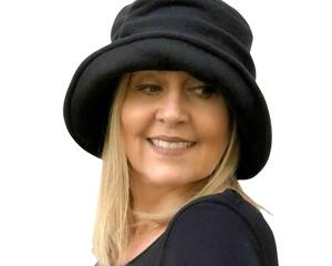 Vintage style cloche hat winter fleece for women