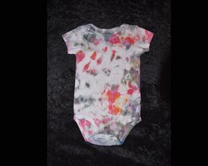 24 mo. bodysuit - Bubble Gum & Mist Gray