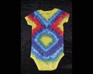 24 mo. bodysuit - Rainbow Zig Zag