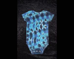 24mo. bodysuit - Blue and Black stripes