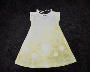 Split sleeve tie-dye dress (Youth 6) - Yellow