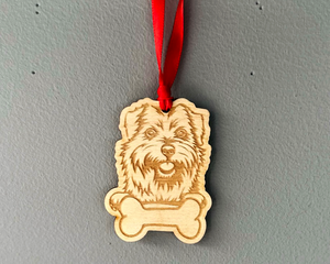 Custom Norfolk terrier sketch Personalized Ornament. This terrier Ornament is about 3.75 height and is laser engraved for clarity and longevity. Perfect gift for dog lovers and make a statement on your Christmas tree. Ultimate dog lovers' gift