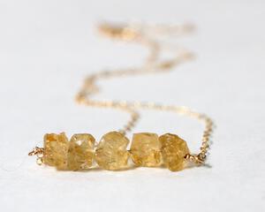 Raw Citrine Necklace
