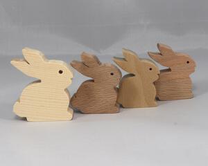 Handmade freestanding wood toy bunny rabbit cutout unpainted, sanded, and ready to paint from my Itty Bitty Animal Collection.