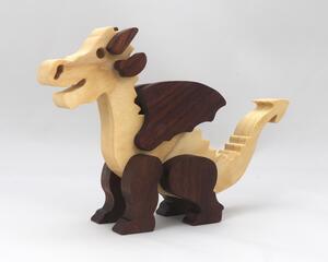 Wood Dragon Fantasy Animal Figurine is Handmade and finished with a renewable blend of mineral oil and waxes Applied hot for durabiliity and to enhance the beauty of the wood. There are ten dragons in this collection. A  link is in the description.