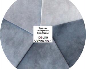 gray quilting cotton bundle, hand dyed gradient fabric