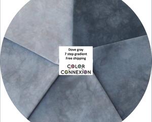 gray quilting cotton bundle, hand dyed gradient