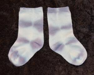 Size 3 Infant Socks - Blue, Purple
