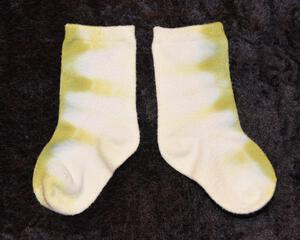 Size 3 Infant Socks - Light & Dark Green