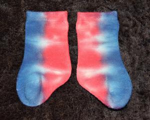 Size 1 Infant Socks - Red, Blue, Purple