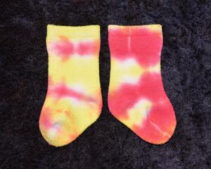 Size 1 Infant Socks - Red, Yellow, Orange