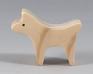 Handmade Wood Toy Dog Cutout, Unfinished, Sanded, and Ready to Paint. Perfect for kids' toys or crafts. From My Itty Bitty Animals Collection.