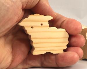 Toy Lamb Sheep Cutout, Handmade, Unpainted, Paintable, Ready To Paint, Freestanding, from My Itty Bitty Animal Collection