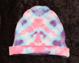 Knit Cap - Pink, Purple, Blue stripes