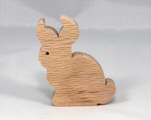 Handmade freestanding wood toy bunny rabbit cutout unpainted, sanded, and ready to paint from my Itty Bitty Animal Collection.
