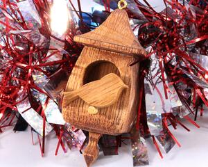 Birdhouse Christmas Tree Ornament Handmade