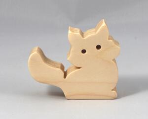 Handmade and unfinished, this stackable toy kitten cat cutout is ready to paint. This unpainted cutout is an excellent option for a fun DIY project or as a pretend toy for children. Available in several sizes, including custom orders.