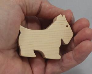 Handmade Wood Toy Scottie Dog Cutout Unpainted, Paintable,  Ready To Paint, And Freestanding from Itty Bitty Animal Collection