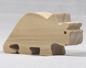 Toy Dinosaur Cutout Triceratops Handmade Unfinished Paintable Freestanding And Stackable From My Itty Bitty Animal Collection