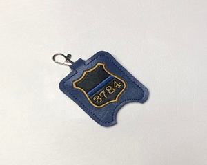 Thin Blue Line Sheild Hand Sanitizer Holder