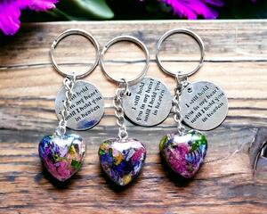 Memorial Jewelry made with flower petals