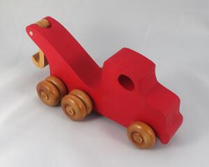 Wooden Toy Tow Truck, Handmade and Painted in Your Choice of Colors From My Easy 5 Truck Fleet Collection