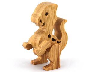 Wooden baby dinosaur figurine from My Buddies Dinos collection. Handmade with select grade hardwoods and finished with mineral oil and beeswax