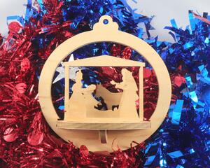 Nativity 3D Christmas Tree Ornament, Handmade and Finished In The USA