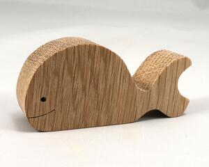 Wooden Toy Whale Cutout, Handmade Unfinished, Unpainted, Paintable, Ready to Paint, Freestanding, Chunky, and Stackable
