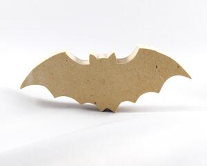 Halloween Bat Cutout, Handmade Unfinished, Unpainted, Freestanding Halloween Decoration for Crafts or Toys, Wood Animal Shape