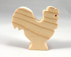 Wood Toy Rooster/Chicken Blank Cutout, Handmade, Unfinished, Unpainted, Paintable, and Ready to Paint From My Itty Bitty Animal Collection
