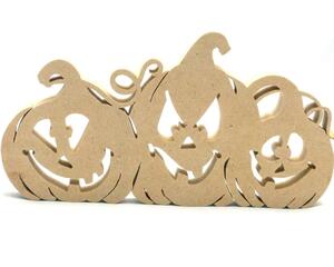 Jack-O-Lantern Pumpkin Cutout, Handmade, Unfinished, Unpainted, Ready to Paint, Free Standing, for Halloween Decoration or Crafts