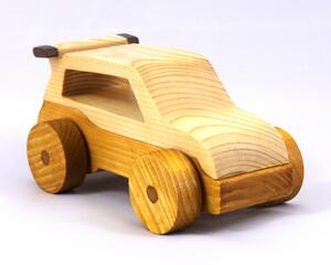 Wood Toy Car Minivan Handmade and Finished with Two-Tone Clear and Amber Shellac From My Speedy Wheels Collection Made To Order