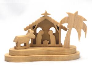 Mini Nativity Scene Christmas Decoration Made from Poplar Hardwood and Finished with a Custom Blend of Mineral Oil and Wax