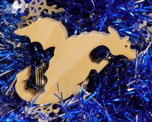 Handmade Wood Peeking Dragon Fantasy Animal Christmas Tree Ornament