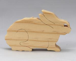 Handmade  Wood Toy Bunny Rabbit Cutout Unpainted and Ready to Paint Freestanding and Stackable From My Itty Bitty Animals Collection