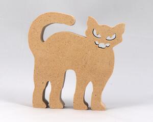 Wood Halloween Cat Cutout Handmade Unpainted and Ready to Paint. Use For Halloween Decor Crafts Or Toys From My Snazzy Spooks Collection.