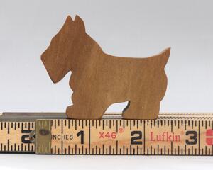 Handmade Wood Toy Scottie Dog Cutout Finished With A Custom Blend Of Mineral Oil And Beeswax Blend Freestanding Stackable From My Itty Bitty Animal Collection