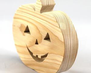 Wood Jack-o-Lantern Cutout Handmade Unpainted Freestanding  And Ready to Paint Use For Halloween Decoration Toys or Kids Crafts