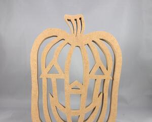 Handmade Fretwork Halloween Large Jack-o-Lantern Use For Wall or Door Decor Unpainted