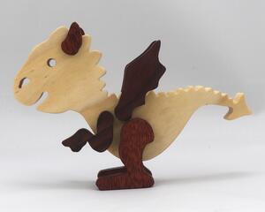 Handmade mythical fantasy dragon figurine crafted from select hardwoods and finished with custom mineral oil and wax blend from my Buddies Dragons Collection.